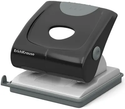 Perforator Erich Krause Elegance - până la 30 foi, negru