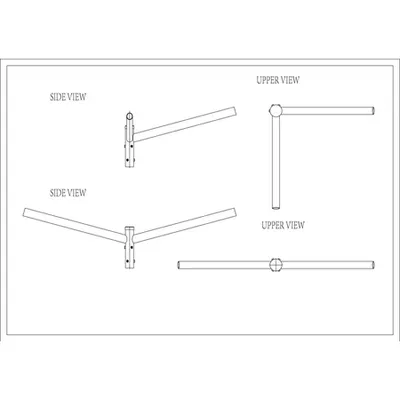 Brat Triplu Drept 120° 1m