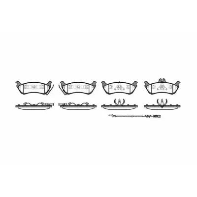Set placute frana, frana disc REMSA 0698.11