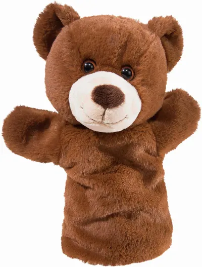 Papusa de teatru Heunec - Urs, maro, 25 cm