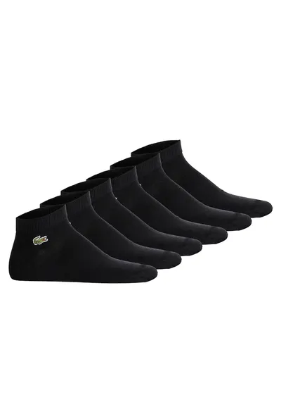 Set de sosete unisex pana la glezna - cu logo - 6 perechi - Negru