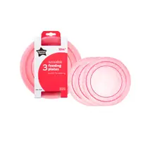 Set 3 farfurii Essential 12luni+ Roz, 3 bucati, Tommee Tippee