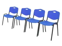 Set de 4 scaune de oaspeți de 26l, cu șezut și spătar din pvc