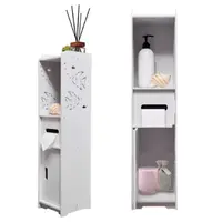 Dulap vertical baie, 3 compartimente, 80 cm, Alb