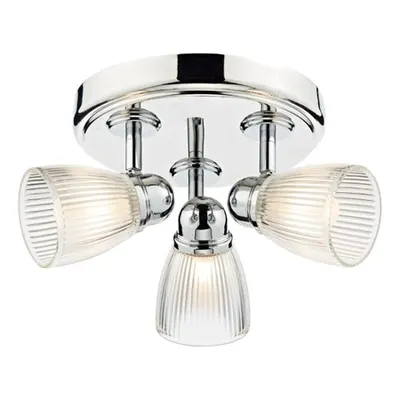 Plafoniera Cedric Bathroom 3 Light Spotlight Polished Chrome Glass IP44