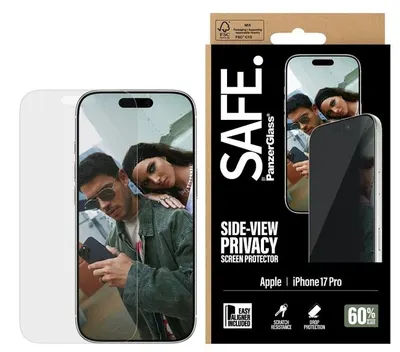 Protector de sticlă PanzerGlass - Safe, iPhone 17 Pro, transparent