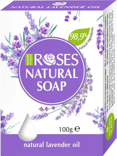 Nature of Agiva Roses Săpun cu ulei de lavandă, 100 g