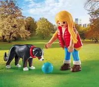 Figurina - Femeia si cainele de munte