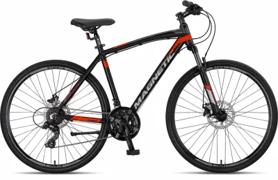 Bicicleta Trekking Umit Magnetic M-460-21-SHIM, negru rosu, roata 28 , cadru aluminiu, frana disc , 2026