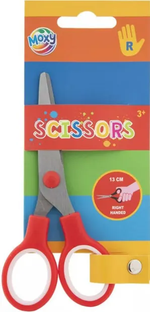 Foarfece pentru copii Moxy - Pentru mâna dreaptă, 13 cm, sortiment