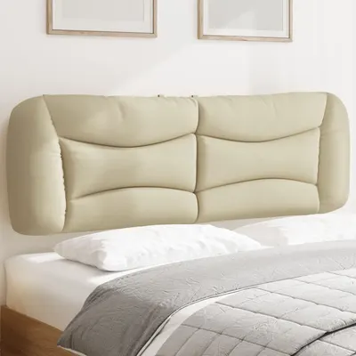 vidaXL Pernă pentru tăblie de pat, Hvar, crem, 160 cm, material textil