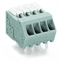 PCB terminal block; Locking slides; 0.5 mm²; Pin spacing 2.54 mm; 8-pole; CAGE CLAMP®; 0,50 mm²; gray