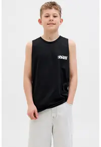 Tricou fara maneci cu imprimeu text si foto
