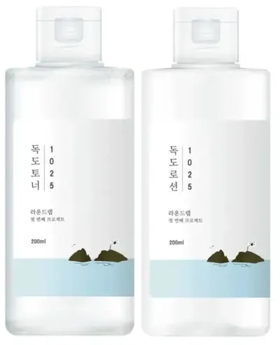 Round Lab 1025 Dokdo Set - Toner și Loțiune, 2 x 200 ml