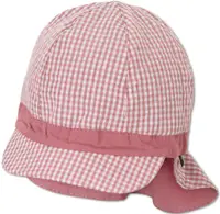 Pălărie cu gât din material textil și protecție UV 50+ Sterntaler - 47 cm, 9-12 luni, roz