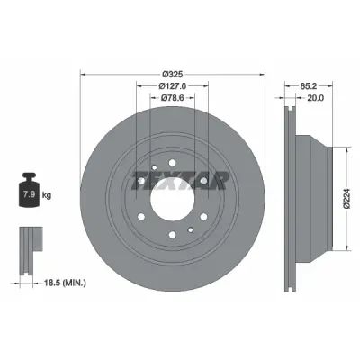 Disc frana TEXTAR 92271103