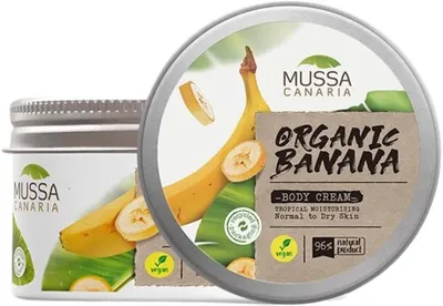Mussa Canaria Cremă de corp cu banane organice din Insulele Canare, 250 ml