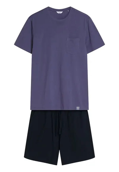 Pijama barbati Mick albastru - negru - Albastru | Negru