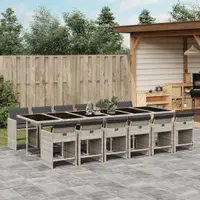 Gossi set mobilier de gradina cu perne 13 piese gri deschis poliratan