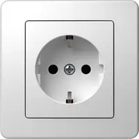 Ekonomik Priza SCHUKO 1P 16A ST IP20 Alb, TEM Modul TEM-VE10PW-U