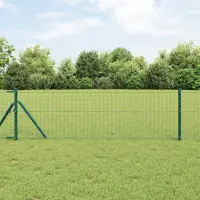 vidaXL Fixare la sol gard Euro 25 x 0,8 m Oțel cu strat de PVC Verde