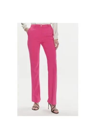 Pantaloni dama - 304218101 - Poliester - Roz - Roz