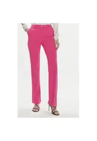 Pantaloni dama - 304218101 - Poliester - Roz - Roz