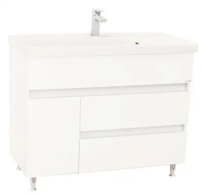 Set Baza front MDF si Lavoar seria 288, 100 cm, alb