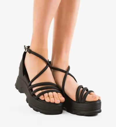 Sandale dama Leelo Negre