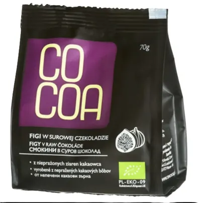 Smochine bio în ciocolată crudă, 70 g, Surovital