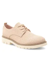 Pantofi dama - piele ecologica - roz - tocul plat - varf rotund -