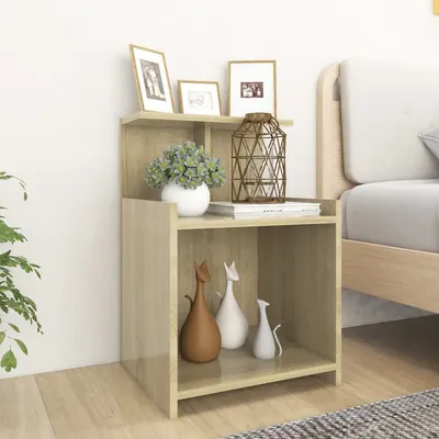 vidaXL Noptiere, 2 buc., stejar sonoma, 40x35x60 cm, PAL