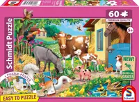 Puzzle pentru copii Schmidt din 60 piese - Animalele de la fermă