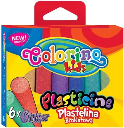 Plastilină cu sclipici Colorino Kids – 6 culori