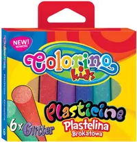 Plastilină cu sclipici Colorino Kids – 6 culori