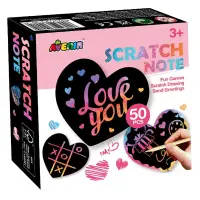 Set de razuit, Avenir, Scratch Notes in forma de inima, 50 de cartonase