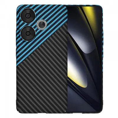 Husa pentru Xiaomi Poco F6, Techsuit, Carbonite FiberShell, Bleu
