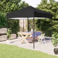 Gossi cort de petrecere pliabil, negru, 3x3 m