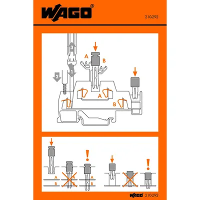 Stickers for operating instructions; for double- and triple-deck terminal blocks; 280 and 281 Series