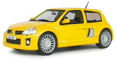Model de colecție SOLIDO Modern : Mașini - Renault Clio V6 Ph.2, Jaune Sirius, 2003