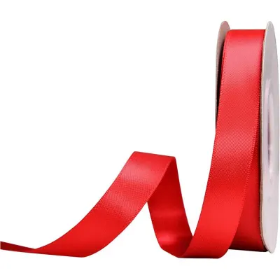 Bandă satinată lățime 0,5cm (set 10 role, total 229m) - Roșu