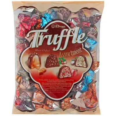 Elvan Truffle 1kg – bomboane trufe cu ciocolată, ambalate la pungă Engros