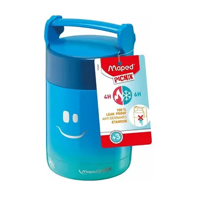 Borcan pentru alimente termoizolant 350ml, Maped Picnik Concept Kids Collection, albastru