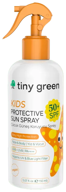 Tiny Green Spray de protecție solară pentru copii, 50+ SPF, vegană, 150 ml