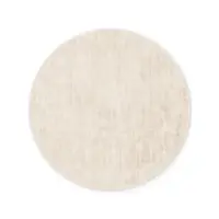Covor fildeș țesut manual rotund din viscoză ø 120 cm Noemi – Vikosa