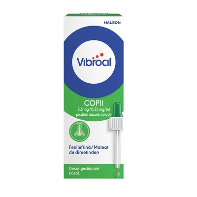 Vibrocil 2,5 mg/0,25 mg/ml, Haleon | 15 ml picaturi nazale