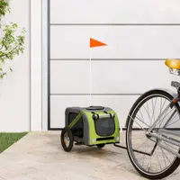 Gossi remorca bicicleta animale companie verde/gri textil oxford/fier