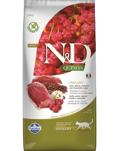 FARMINA N&D Quinoa Cat Urinary Hrana uscata pisici adulte, cu rata 5 kg