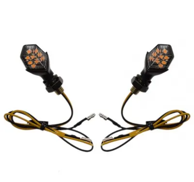 Set lampi semnalizari moto mini LED, culoare negru