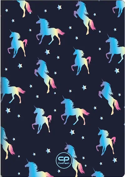 Caiet de notițe Cool Pack Blue Unicorn - A5, linii largi, 60 de coli